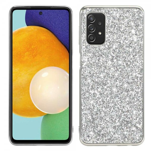Samsung Galaxy A32 5G Deksel Paljetter Sølv