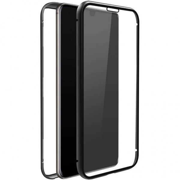 Samsung Galaxy A32 5G Deksel 360° Real Glass Case Svart Transparent