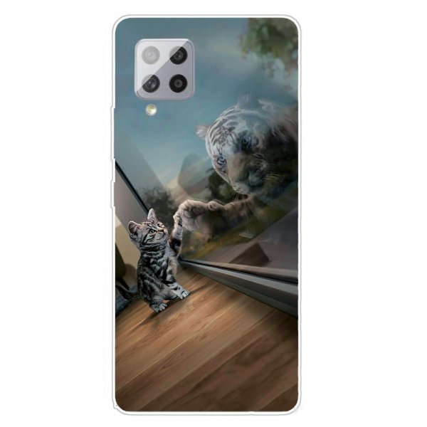 Samsung Galaxy A42 5G Deksel Motiv Katt och Tiger