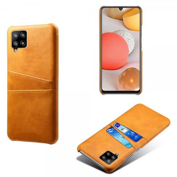Samsung Galaxy A42 5G Deksel To Kortlommer Oransje
