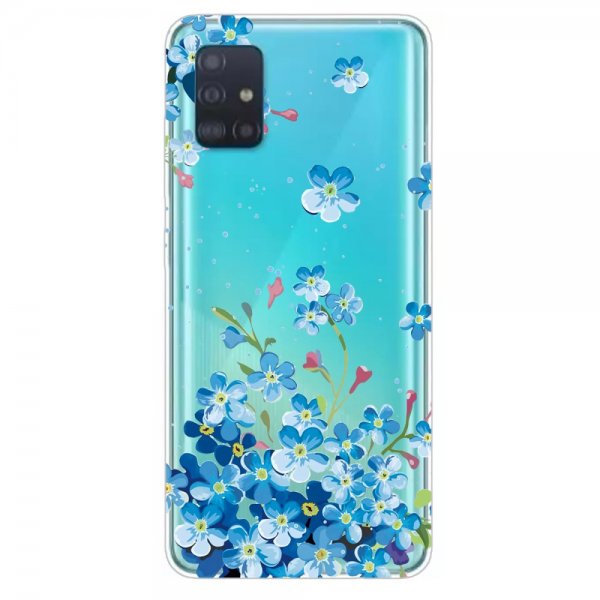 Samsung Galaxy A51 Deksel Motiv Blåa Blommor