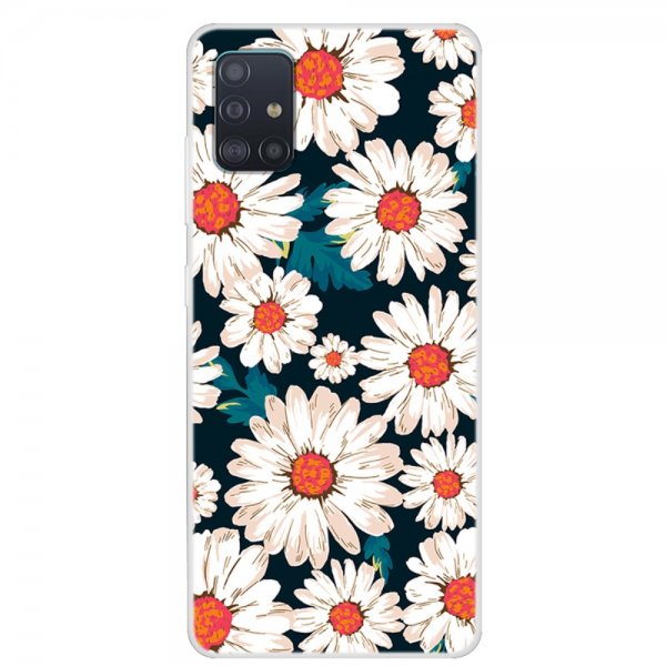 Samsung Galaxy A51 Deksel Motiv Hvita Blommor