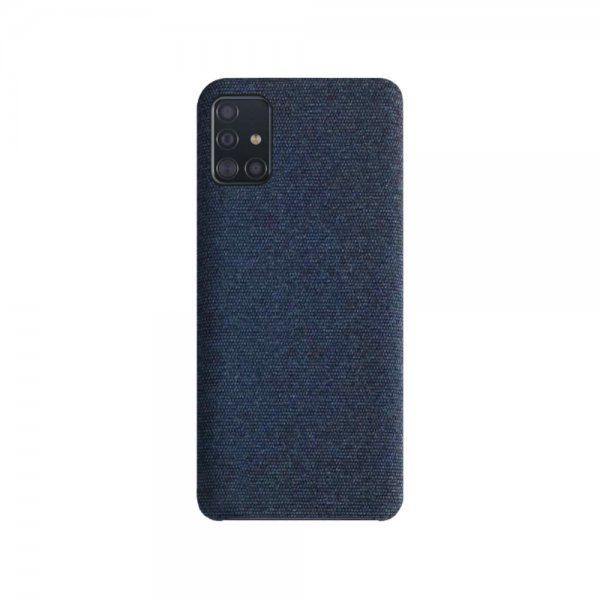 Samsung Galaxy A51 Deksel Tekstile Case Navy Blue