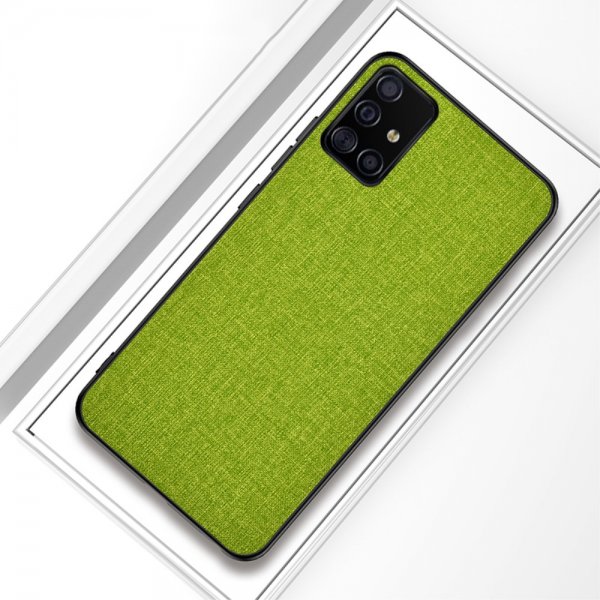 Samsung Galaxy A51 Deksel Stofftextur Grønn