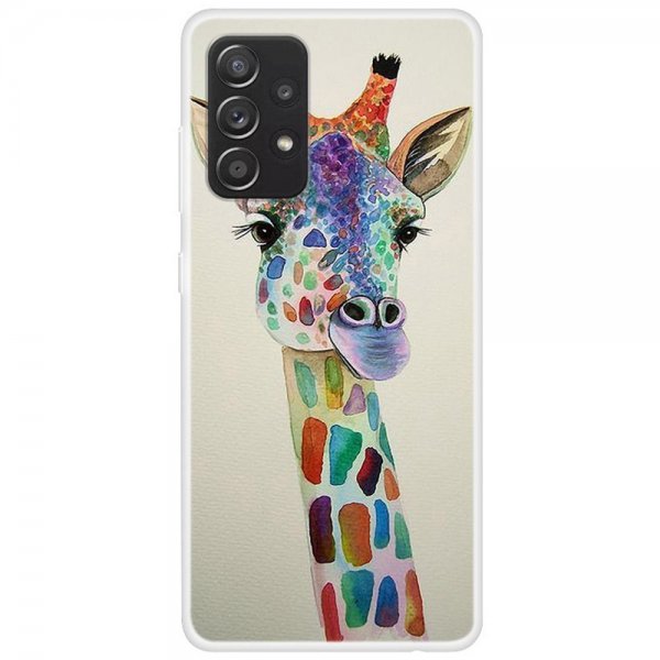 Samsung Galaxy A53 5G Skal Motiv Färgglad Giraff