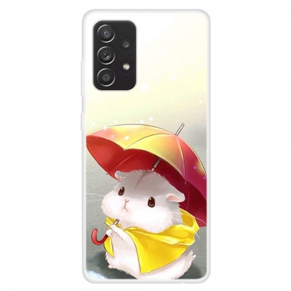 Samsung Galaxy A53 5G Deksel Motiv Hamster med Paraply