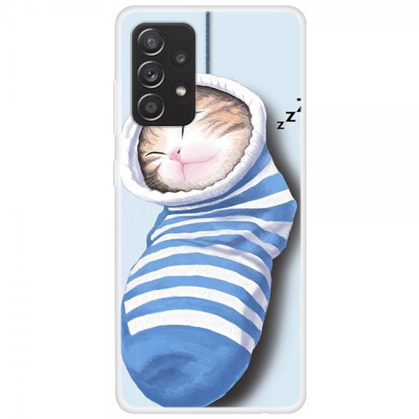 Samsung Galaxy A53 5G Deksel Motiv Katt i Strumpa