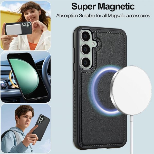 Samsung Galaxy A57 Etui med avtakbart MagSafe-deksel Raven Black