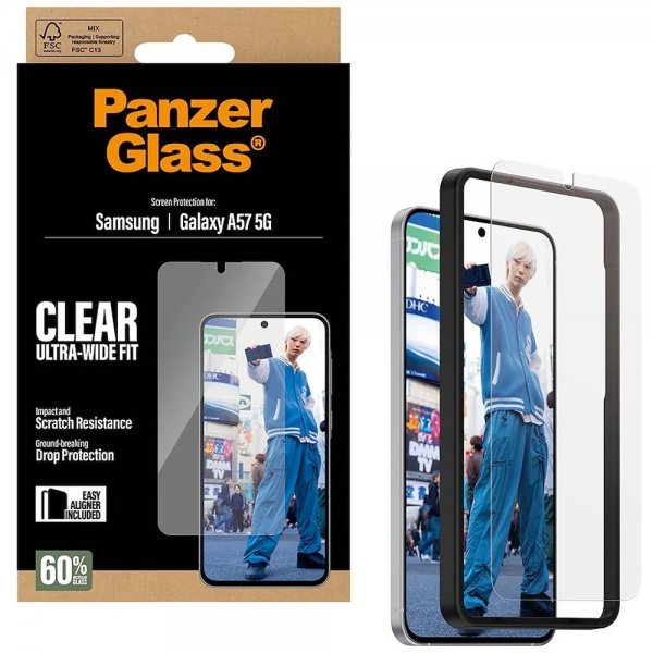 Samsung Galaxy A57 Skjermbeskytter Ultra-Wide Fit EasyAligner