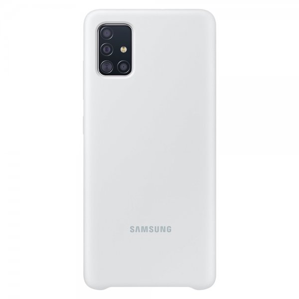 Original Galaxy A71 Deksel Silikoni Cover Sølv