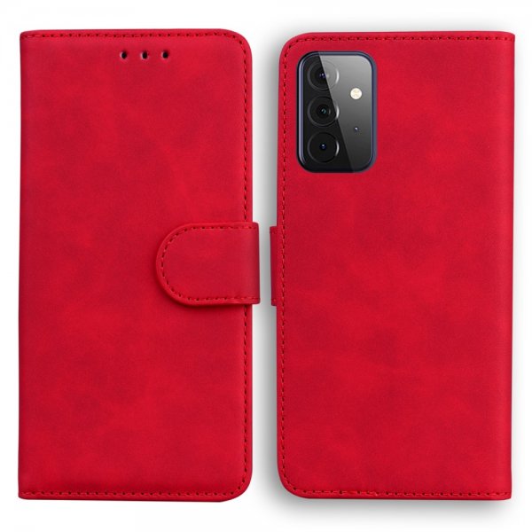Samsung Galaxy A72 Etui Skinntekstur Rød