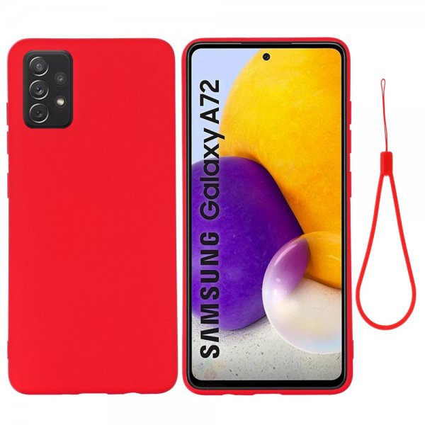 Samsung Galaxy A72 Deksel Silikon Rød
