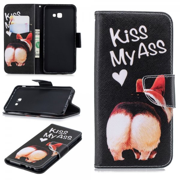 Samsung Galaxy J4 Plus Plånboksetui Motiv Kiss My Ass