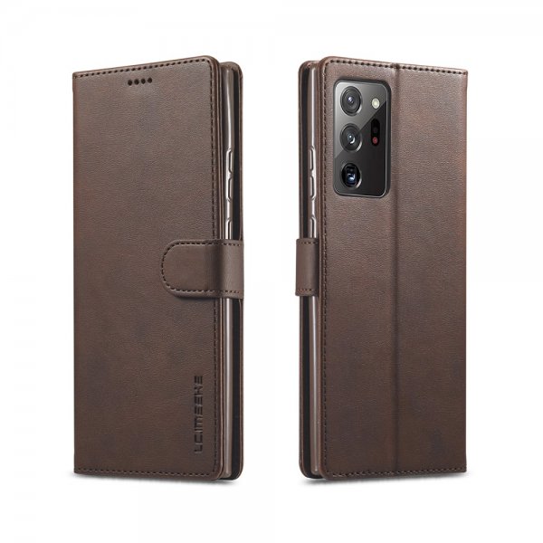 Samsung Galaxy Note 20 Etui med Kortlomme Mörkbrun