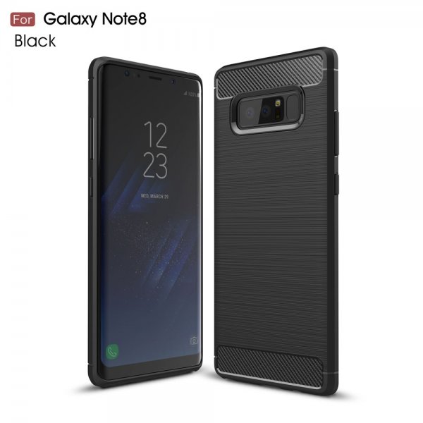 Samsung Galaxy Note 8 Deksel Karbonfibertekstur Svart