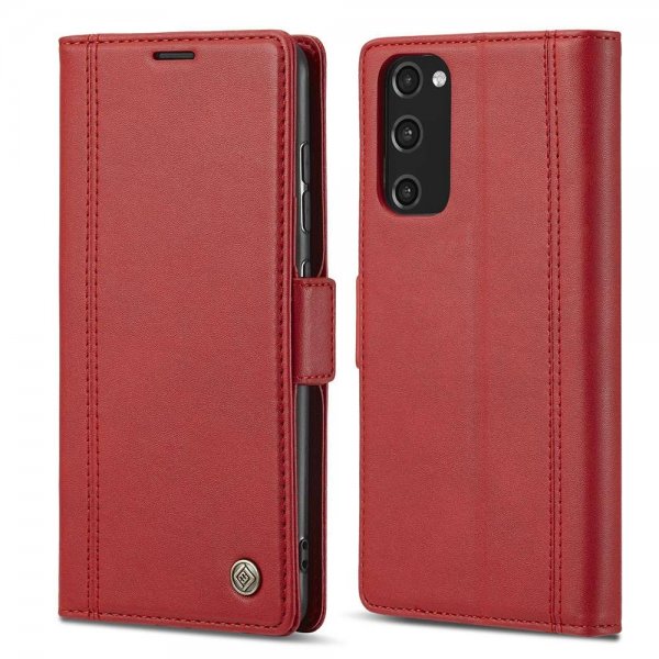 Samsung Galaxy S20 FE Etui med Kortlomme stativfunksjon Rød