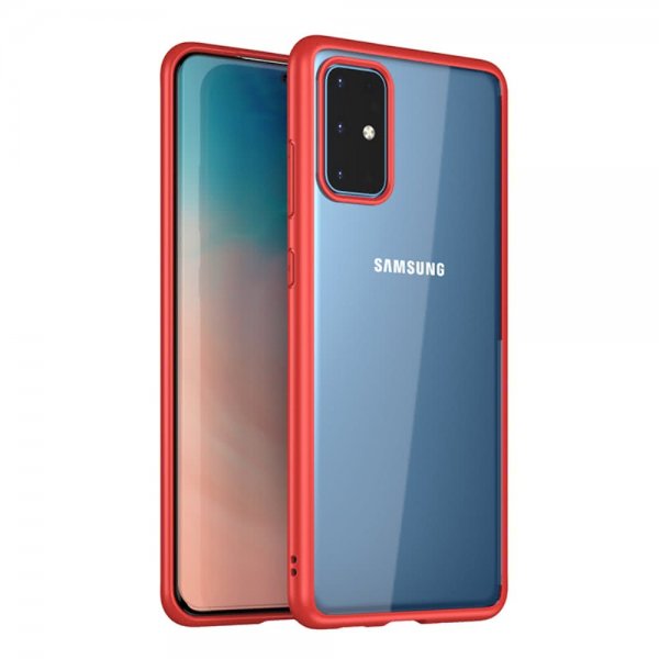 Samsung Galaxy S20 Plus Deksel Gjennomsiktig Bakside Rød