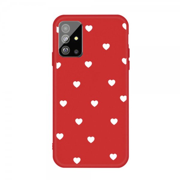 Samsung Galaxy S20 Deksel Hjertemønster Rød