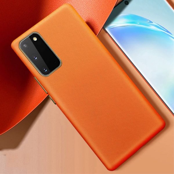 Samsung Galaxy S20 Deksel Nappatekstur Oransje