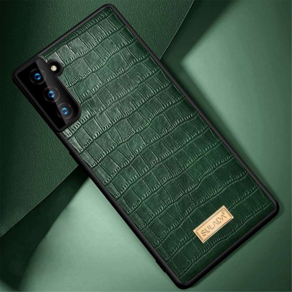 Samsung Galaxy S21 Deksel Krokodillemønster Grønn