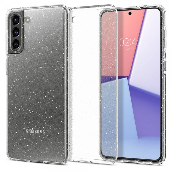 Samsung Galaxy S21 Deksel Liquid Crystal Glitter Crystal Quartz