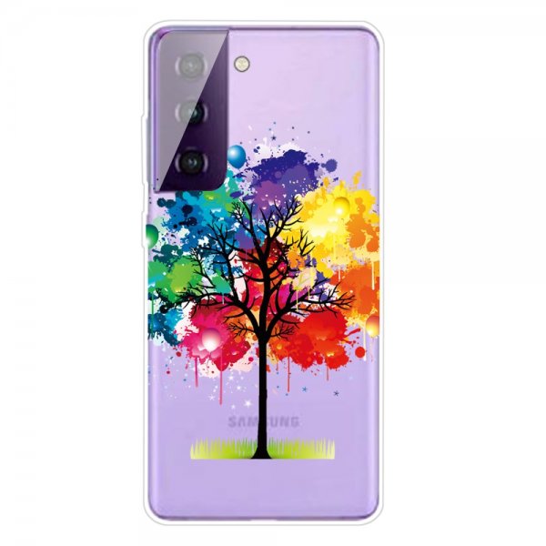 Samsung Galaxy S21 Deksel Motiv Fargerike Trær