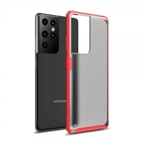 Samsung Galaxy S21 Ultra Deksel Frosted Bakside Rød