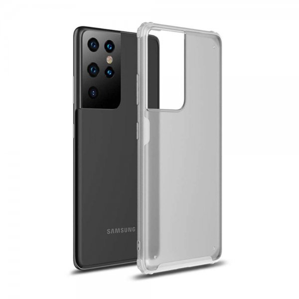 Samsung Galaxy S21 Ultra Deksel Frosted Bakside Hvit