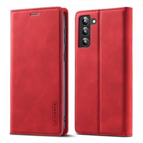 Samsung Galaxy S22 Plus Etui med Kortlomme flipp Rød