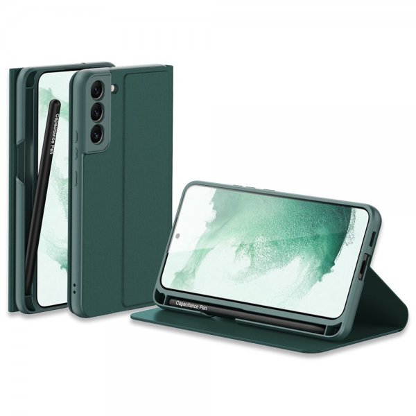 Samsung Galaxy S22 Plus Etui Pennelomme Grønn