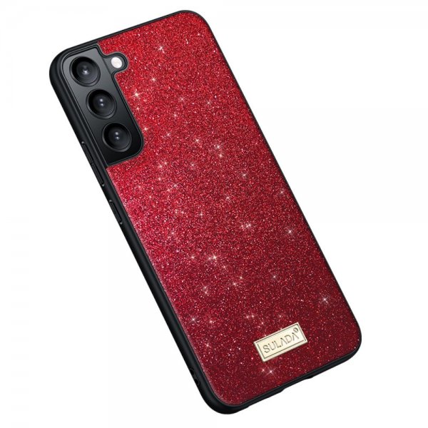 Samsung Galaxy S22 Plus Deksel Glitter Rød