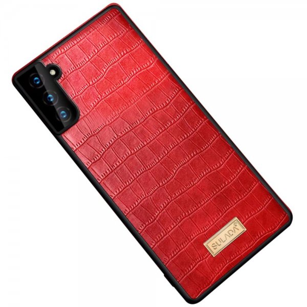 Samsung Galaxy S22 Deksel Krokodillemønster Rød
