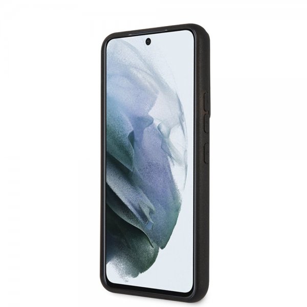 Samsung Galaxy S22 Deksel Real Carbon Metal Logo Svart