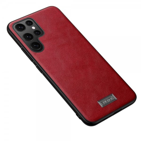 Samsung Galaxy S22 Ultra Deksel Skinntekstur Rød