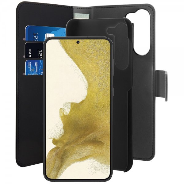 Samsung Galaxy S23 Plus Etui Wallet Detachable 2 in 1 Svart