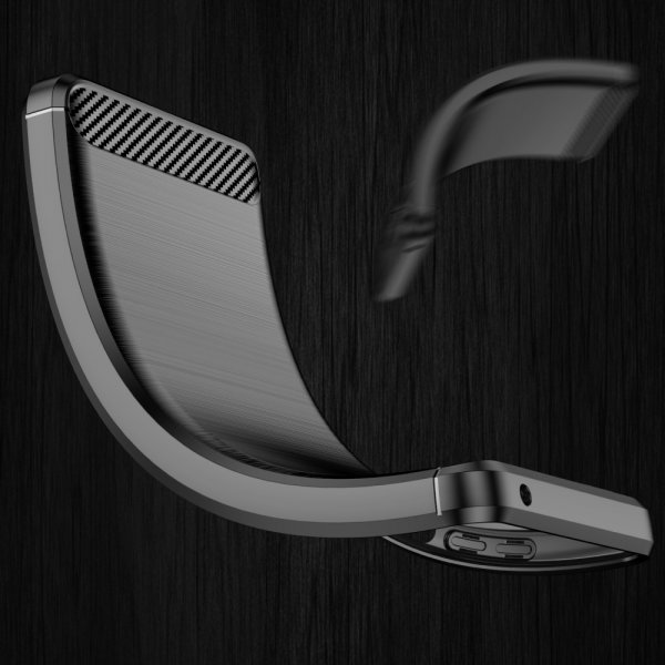 Samsung Galaxy S23 Plus Deksel Børstet Karbonfibertekstur Svart