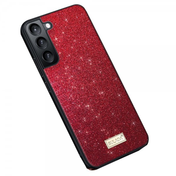 Samsung Galaxy S23 Plus Deksel Glitter Rød