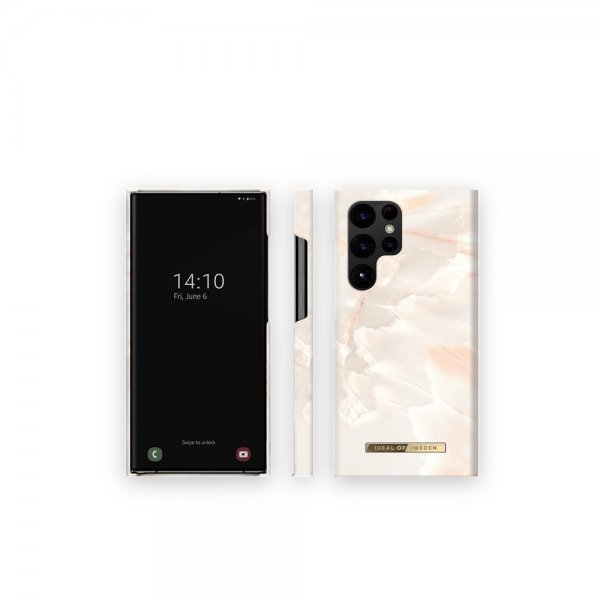 Samsung Galaxy S23 Ultra Deksel Fashion Case Rose Pearl Marble