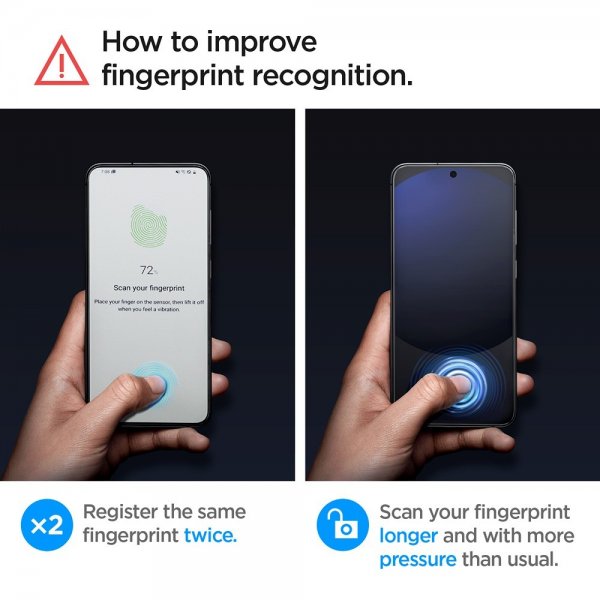 Samsung Galaxy S24 FE Skjermbeskytter GLAS.tR EZ Fit 2-pakning