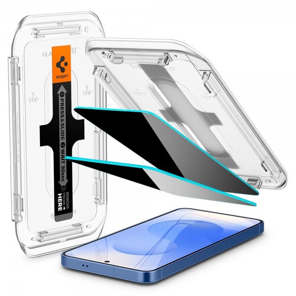 Samsung Galaxy S24/Galaxy S25 Skjermbeskytter GLAS.tR EZ Fit Privacy 2-pakning