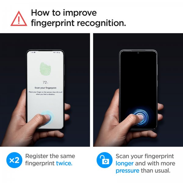 Samsung Galaxy S24/Galaxy S25 Skjermbeskytter GLAS.tR EZ Fit 2-pakning