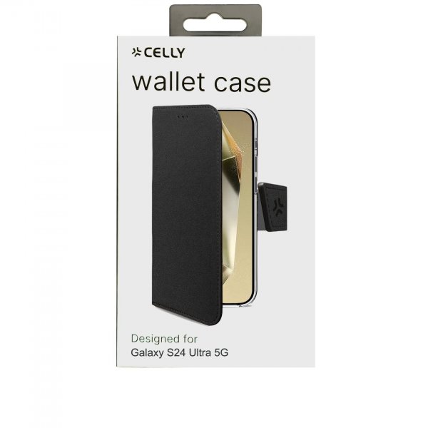 Samsung Galaxy S24 Ultra Etui Wally Wallet Case Svart