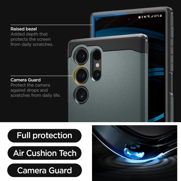 Samsung Galaxy S24 Ultra Deksel Tough Armor Abyss Green
