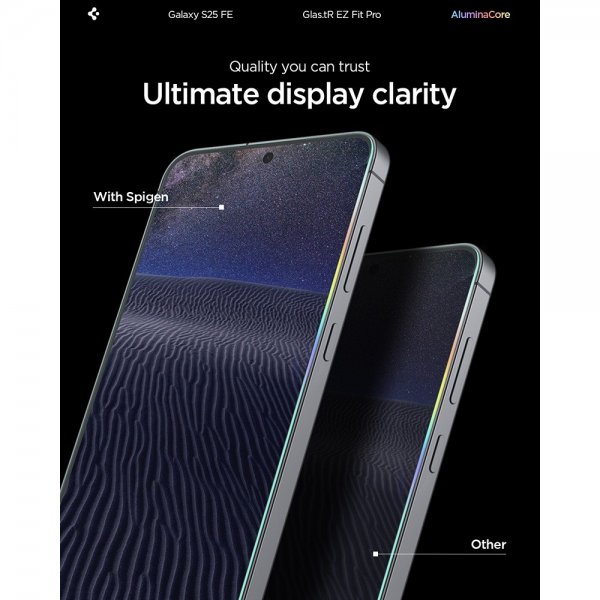 Samsung Galaxy S25 FE Skjermbeskytter GLAS.tR EZ Fit Pro 2-pakning