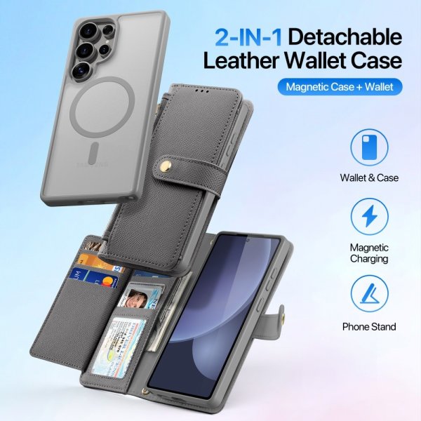 Samsung Galaxy S25 Ultra Etui 2-in-1 Lawa Series MagSafe Grå