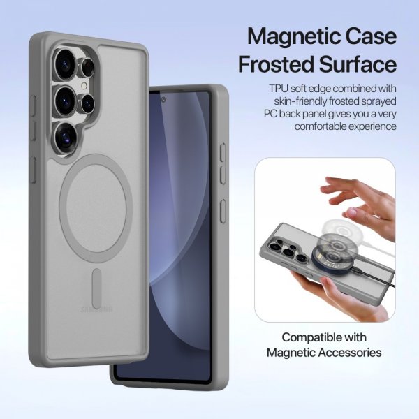 Samsung Galaxy S25 Ultra Etui 2-in-1 Lawa Series MagSafe Grå