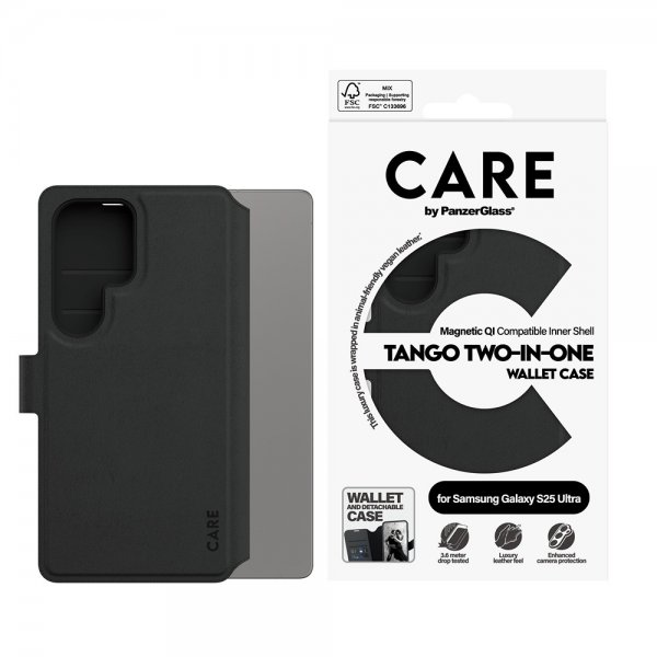 Samsung Galaxy S25 Ultra Etui Tango Two-in-One Wallet MagSafe Svart