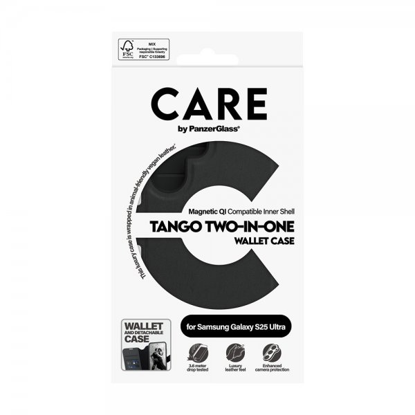 Samsung Galaxy S25 Ultra Etui Tango Two-in-One Wallet MagSafe Svart