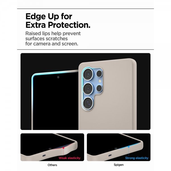Samsung Galaxy S25 Ultra Deksel Silicone Fit MagFit Natural Titanium