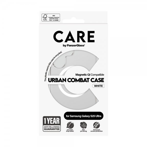 Samsung Galaxy S25 Ultra Deksel Urban Combat MagSafe Hvit